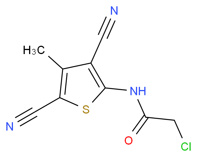 2-chloro-N-(3,5-dicyano-4-methylthien-2-yl)acetamide_Molecular_structure_CAS_)