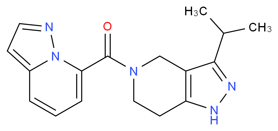 3-isopropyl-5-(pyrazolo[1,5-a]pyridin-7-ylcarbonyl)-4,5,6,7-tetrahydro-1H-pyrazolo[4,3-c]pyridine_Molecular_structure_CAS_)