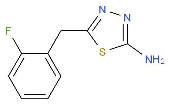 5-[(2-fluorophenyl)methyl]-1,3,4-thiadiazol-2-amine_Molecular_structure_CAS_)