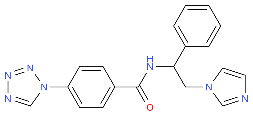 N-[2-(1H-imidazol-1-yl)-1-phenylethyl]-4-(1H-tetrazol-1-yl)benzamide_Molecular_structure_CAS_)