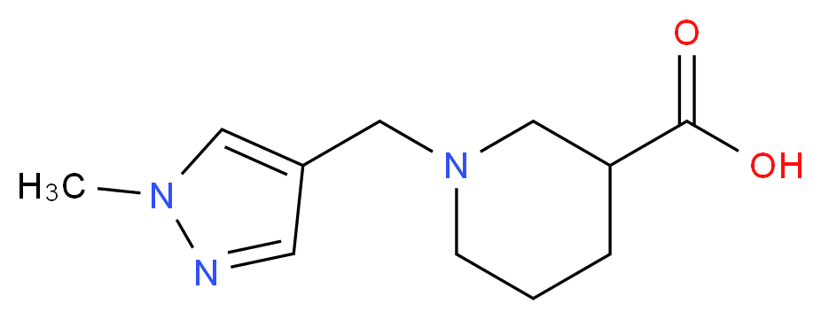 1-[(1-methyl-1H-pyrazol-4-yl)methyl]piperidine-3-carboxylic acid_Molecular_structure_CAS_)