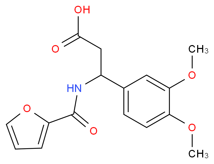 3-(3,4-Dimethoxyphenyl)-3-[(furan-2-carbonyl)-amino]propionic acid_Molecular_structure_CAS_)