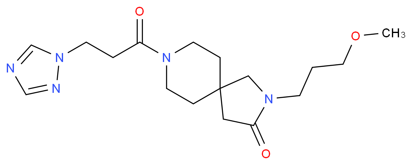 2-(3-methoxypropyl)-8-[3-(1H-1,2,4-triazol-1-yl)propanoyl]-2,8-diazaspiro[4.5]decan-3-one_Molecular_structure_CAS_)