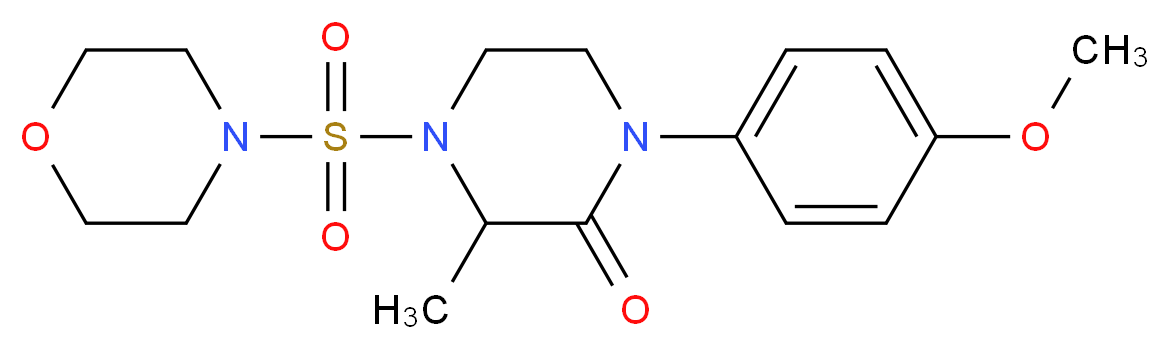 1-(4-methoxyphenyl)-3-methyl-4-(4-morpholinylsulfonyl)-2-piperazinone_Molecular_structure_CAS_)