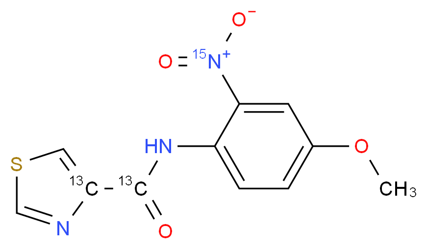 N-(4-Methoxy-2-nitrophenyl)-4-thiazolecarboxamide-13C2,15N_Molecular_structure_CAS_)