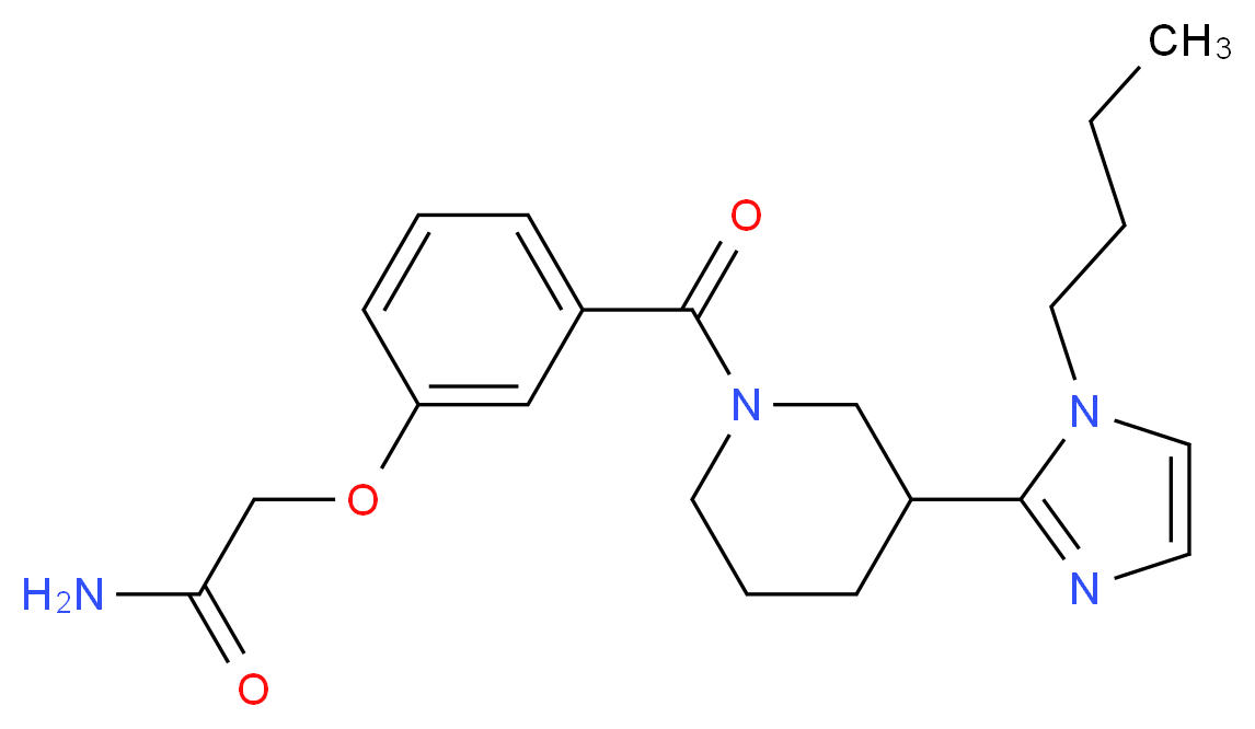 2-(3-{[3-(1-butyl-1H-imidazol-2-yl)piperidin-1-yl]carbonyl}phenoxy)acetamide_Molecular_structure_CAS_)