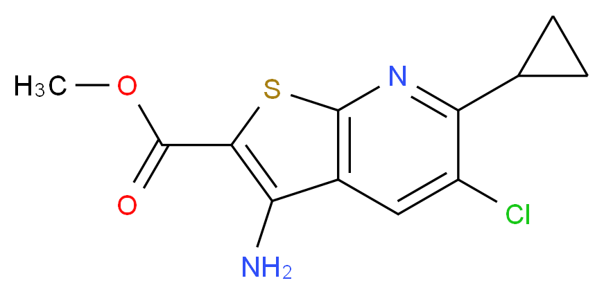 Methyl 3-amino-5-chloro-6-cyclopropylthieno-[2,3-b]pyridine-2-carboxylate_Molecular_structure_CAS_)