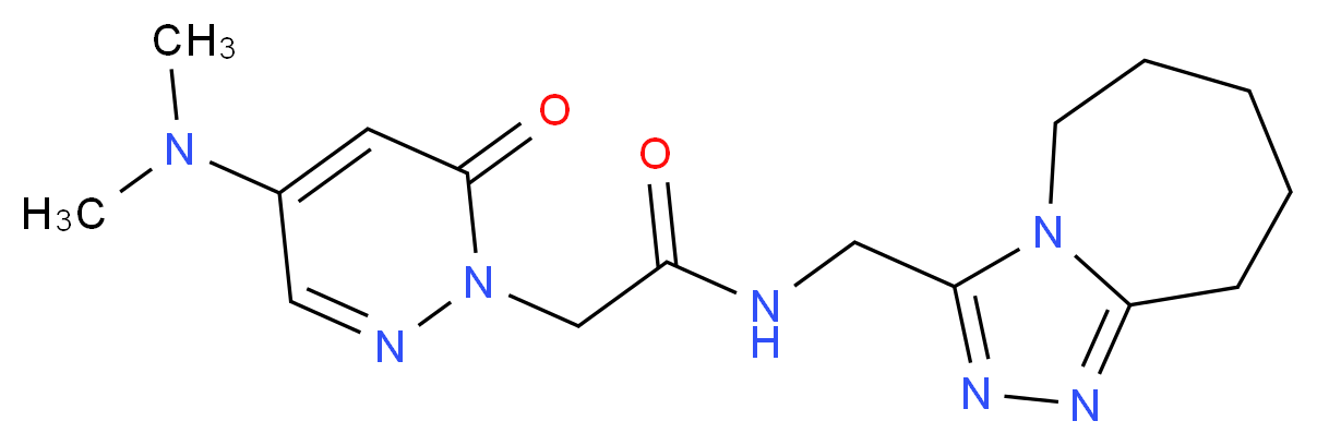 2-[4-(dimethylamino)-6-oxo-1(6H)-pyridazinyl]-N-(6,7,8,9-tetrahydro-5H-[1,2,4]triazolo[4,3-a]azepin-3-ylmethyl)acetamide_Molecular_structure_CAS_)