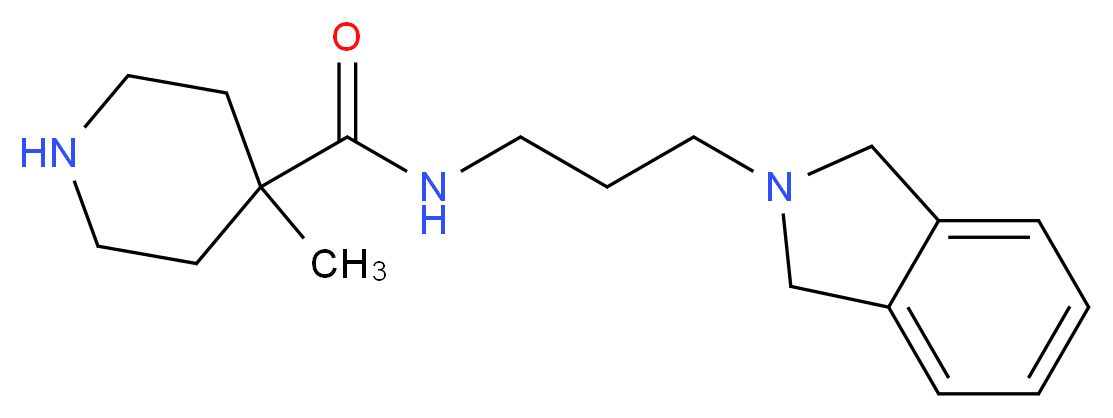 N-[3-(1,3-dihydro-2H-isoindol-2-yl)propyl]-4-methylpiperidine-4-carboxamide_Molecular_structure_CAS_)