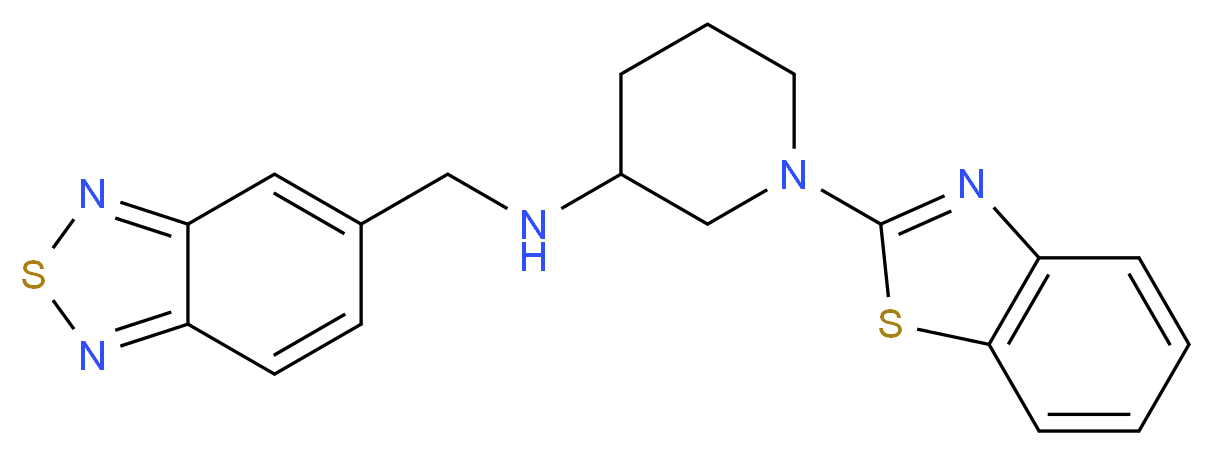 N-(2,1,3-benzothiadiazol-5-ylmethyl)-1-(1,3-benzothiazol-2-yl)-3-piperidinamine_Molecular_structure_CAS_)