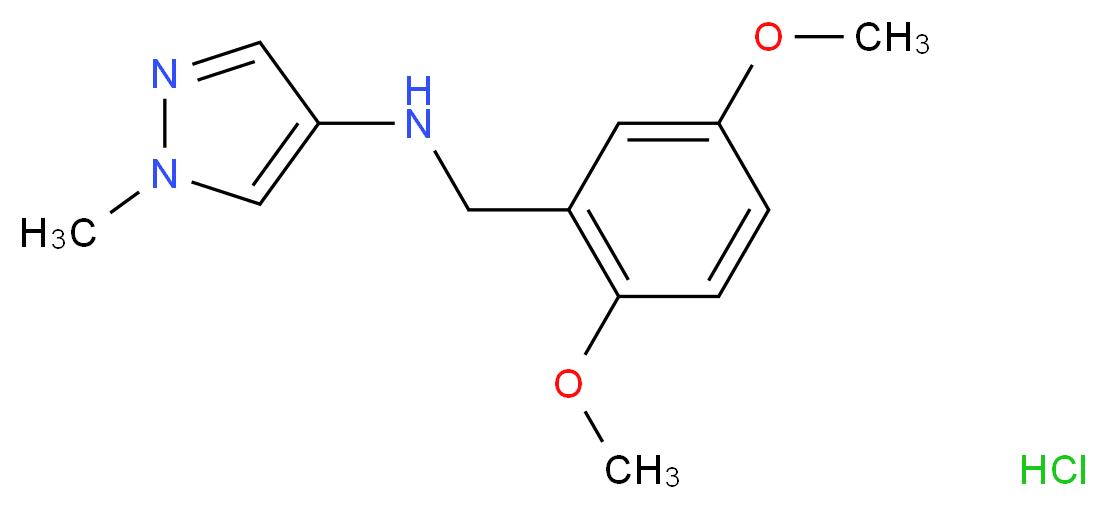 N-[(2,5-dimethoxyphenyl)methyl]-1-methyl-1H-pyrazol-4-amine hydrochloride_Molecular_structure_CAS_)