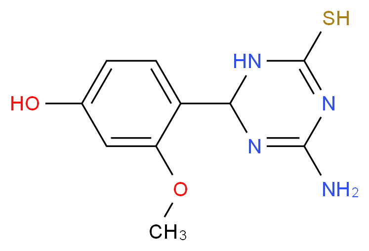 4-(4-Amino-6-mercapto-1,2-dihydro-1,3,5-triazin-2-yl)-3-methoxyphenol_Molecular_structure_CAS_)