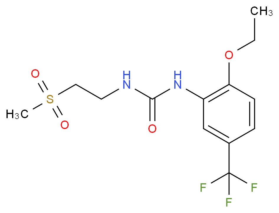 N-[2-ethoxy-5-(trifluoromethyl)phenyl]-N'-[2-(methylsulfonyl)ethyl]urea_Molecular_structure_CAS_)