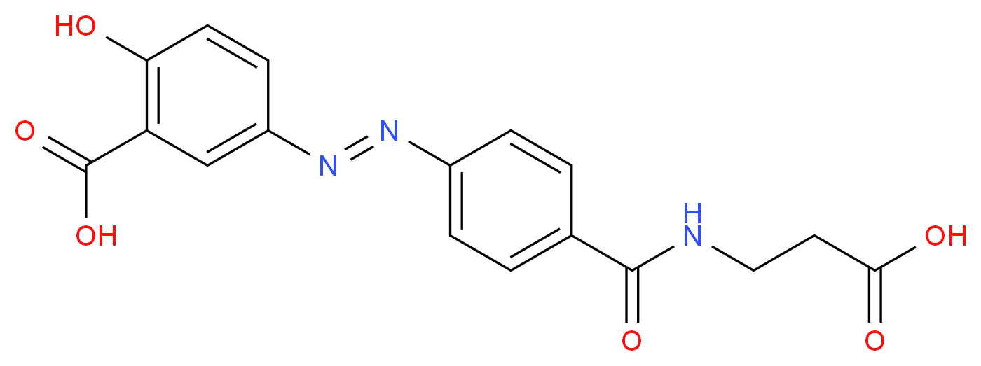 5-(2-{4-[(2-carboxyethyl)carbamoyl]phenyl}diazen-1-yl)-2-hydroxybenzoic acid_Molecular_structure_CAS_)