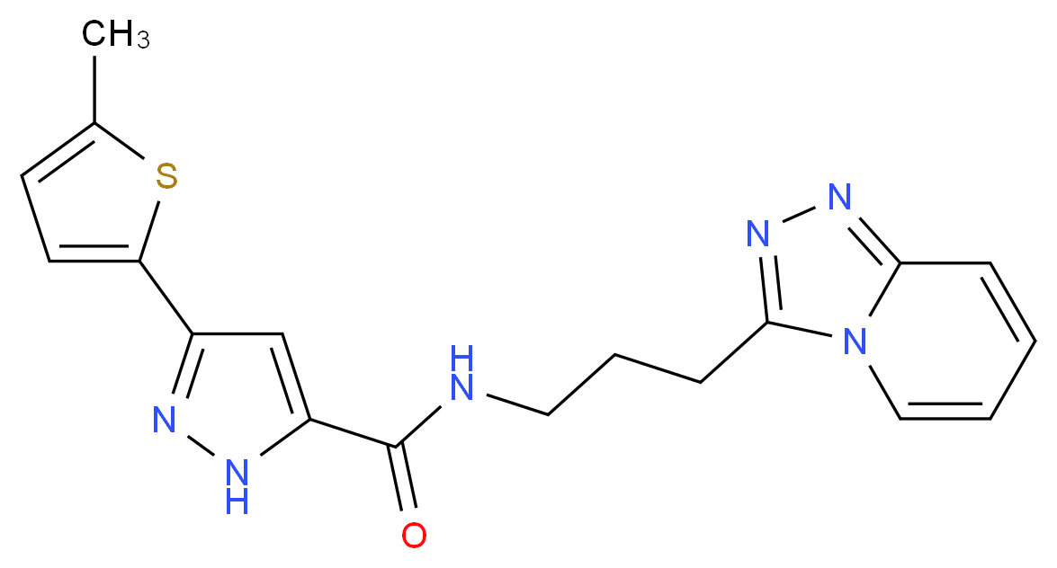 3-(5-methyl-2-thienyl)-N-(3-[1,2,4]triazolo[4,3-a]pyridin-3-ylpropyl)-1H-pyrazole-5-carboxamide_Molecular_structure_CAS_)