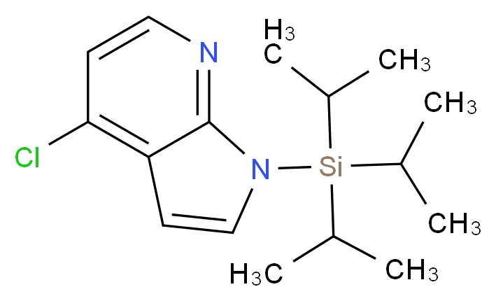 4-Chloro-1-(triisopropylsilyl)-1H-pyrrolo[2,3-b]pyridine_Molecular_structure_CAS_)