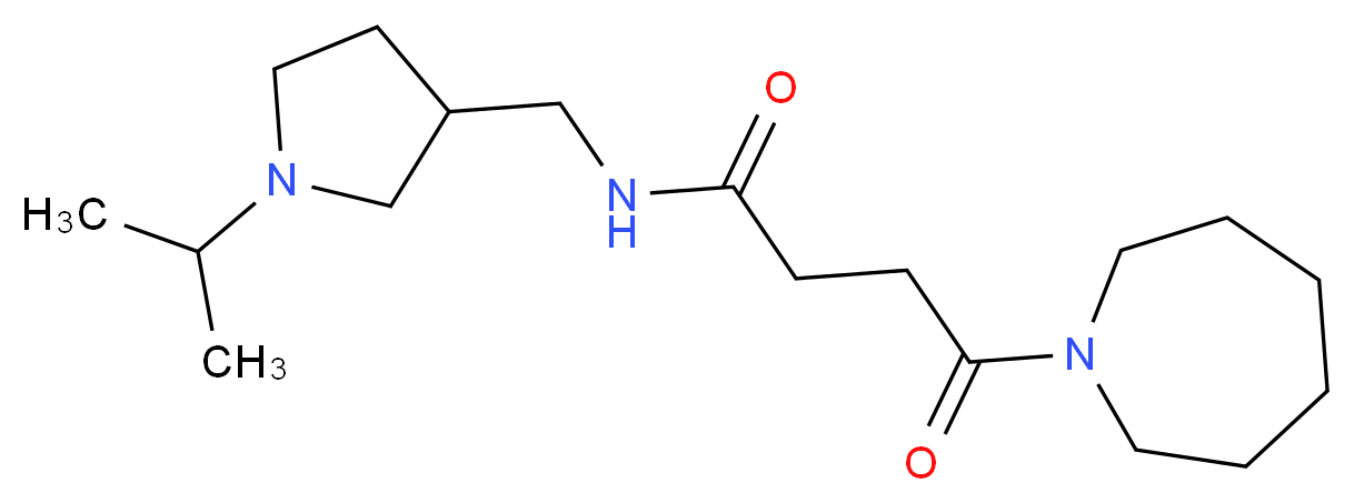 4-azepan-1-yl-N-[(1-isopropylpyrrolidin-3-yl)methyl]-4-oxobutanamide_Molecular_structure_CAS_)