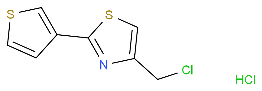 4-(chloromethyl)-2-thien-3-yl-1,3-thiazole hydrochloride_Molecular_structure_CAS_54747-64-7)