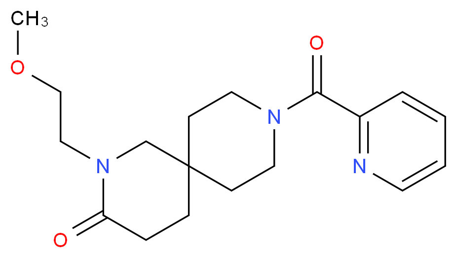 2-(2-methoxyethyl)-9-(pyridin-2-ylcarbonyl)-2,9-diazaspiro[5.5]undecan-3-one_Molecular_structure_CAS_)