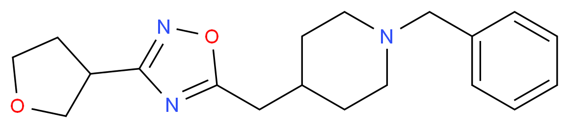 1-benzyl-4-{[3-(tetrahydrofuran-3-yl)-1,2,4-oxadiazol-5-yl]methyl}piperidine_Molecular_structure_CAS_)