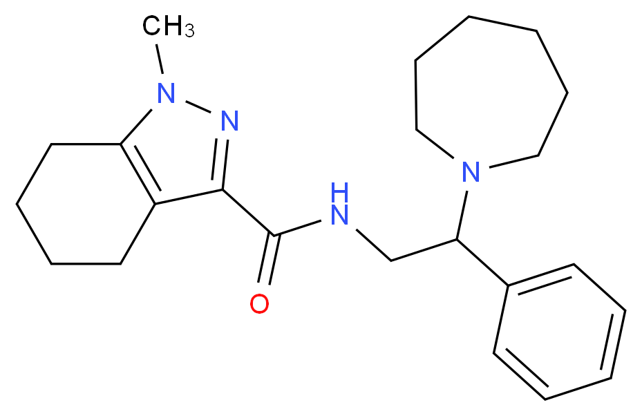 N-(2-azepan-1-yl-2-phenylethyl)-1-methyl-4,5,6,7-tetrahydro-1H-indazole-3-carboxamide_Molecular_structure_CAS_)
