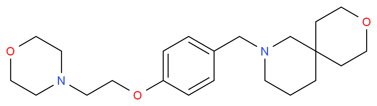 2-[4-(2-morpholin-4-ylethoxy)benzyl]-9-oxa-2-azaspiro[5.5]undecane_Molecular_structure_CAS_)
