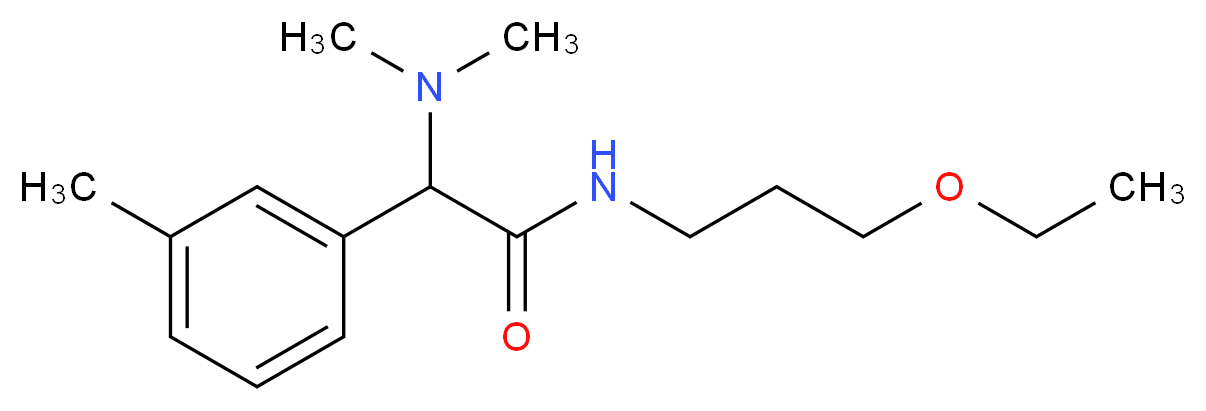 2-(dimethylamino)-N-(3-ethoxypropyl)-2-(3-methylphenyl)acetamide_Molecular_structure_CAS_)