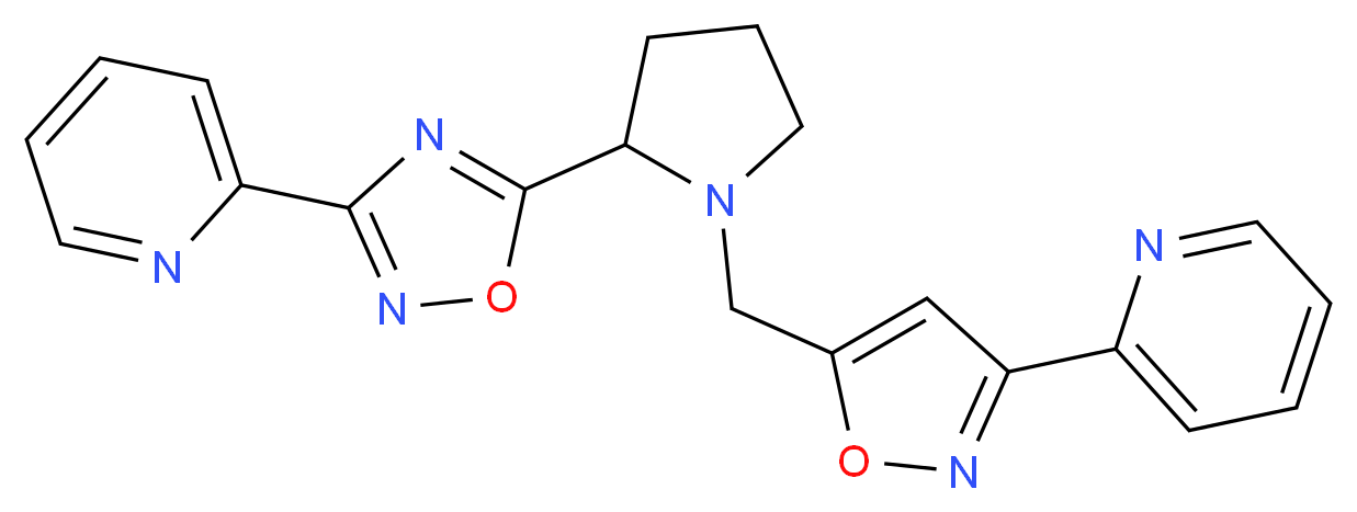 2-[5-(1-{[3-(2-pyridinyl)-5-isoxazolyl]methyl}-2-pyrrolidinyl)-1,2,4-oxadiazol-3-yl]pyridine_Molecular_structure_CAS_)