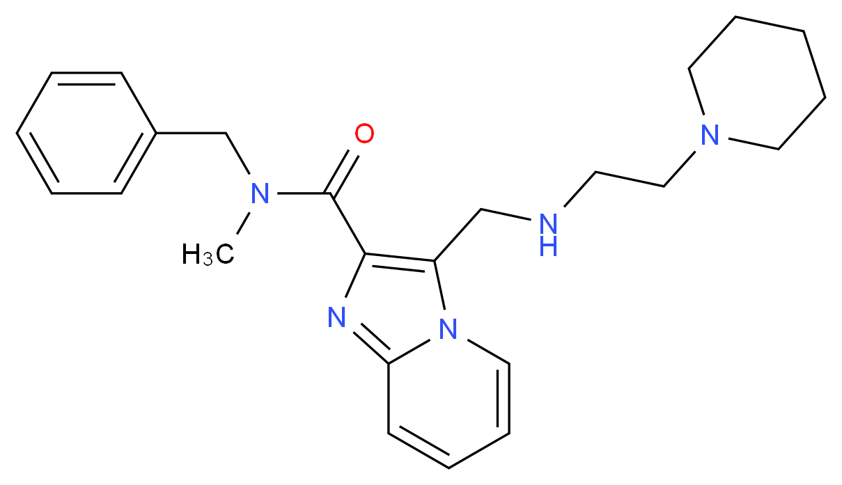 N-benzyl-N-methyl-3-({[2-(1-piperidinyl)ethyl]amino}methyl)imidazo[1,2-a]pyridine-2-carboxamide_Molecular_structure_CAS_)