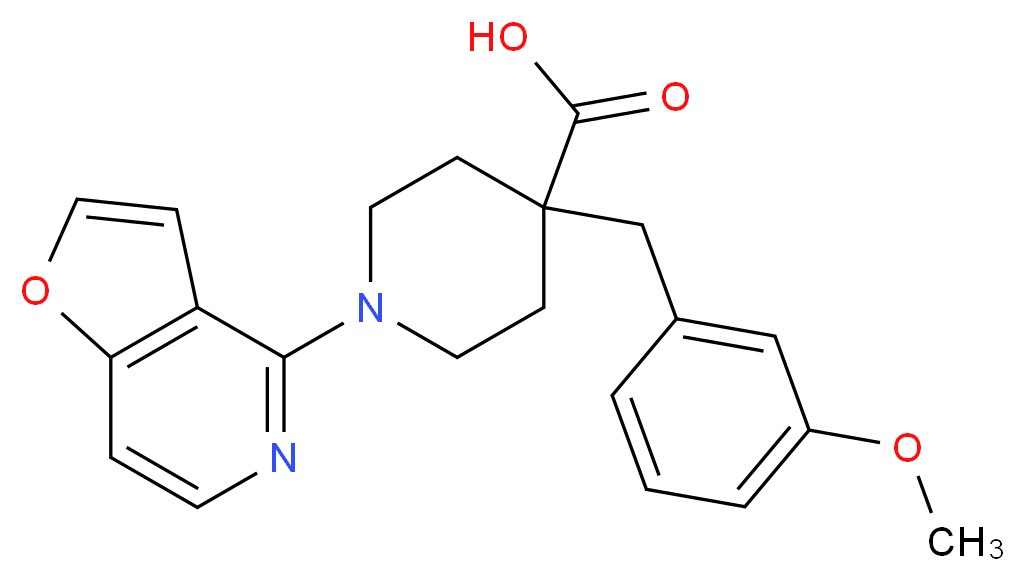 1-furo[3,2-c]pyridin-4-yl-4-(3-methoxybenzyl)piperidine-4-carboxylic acid_Molecular_structure_CAS_)