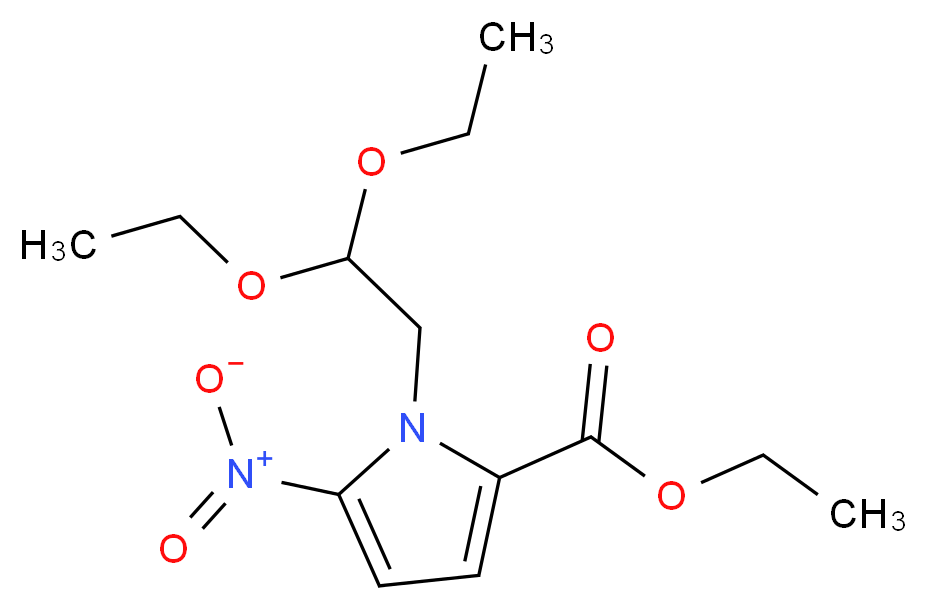 1-(2,2-Diethoxyethyl)-5-nitro-1H-pyrrole-2-carboxylic acid ethyl ester_Molecular_structure_CAS_1105187-49-2)