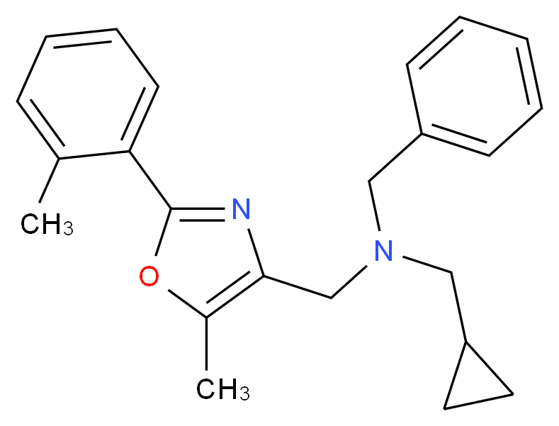 N-benzyl-1-cyclopropyl-N-{[5-methyl-2-(2-methylphenyl)-1,3-oxazol-4-yl]methyl}methanamine_Molecular_structure_CAS_)