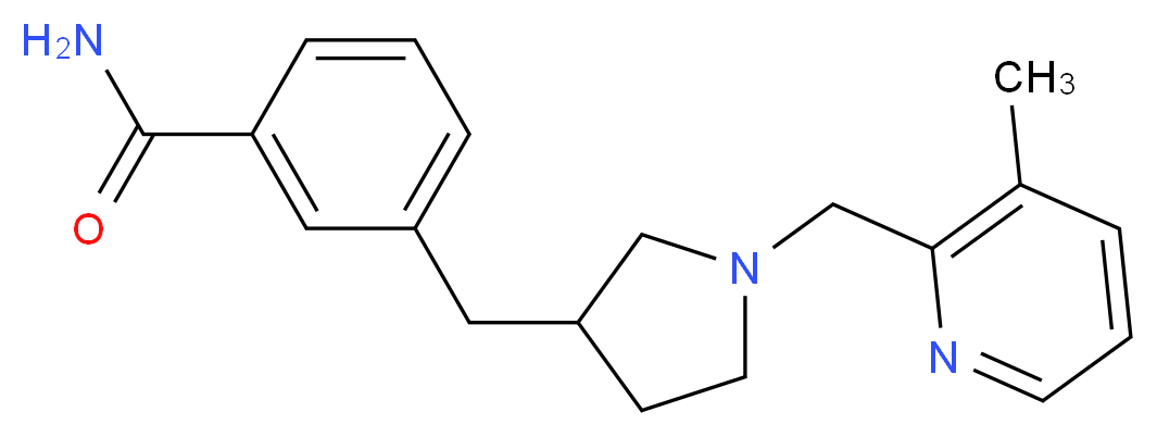 3-({1-[(3-methylpyridin-2-yl)methyl]pyrrolidin-3-yl}methyl)benzamide_Molecular_structure_CAS_)