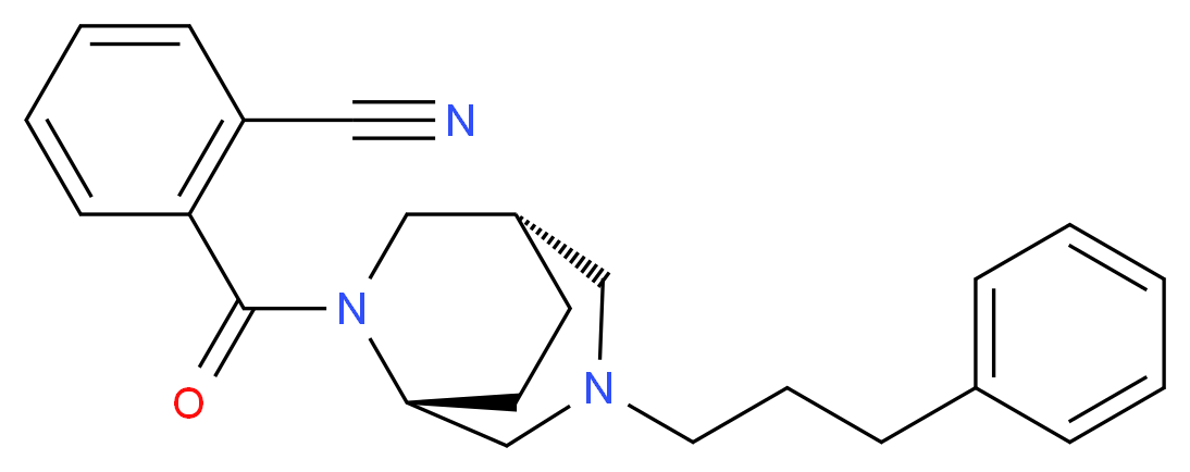 2-{[(1S*,5R*)-3-(3-phenylpropyl)-3,6-diazabicyclo[3.2.2]non-6-yl]carbonyl}benzonitrile_Molecular_structure_CAS_)