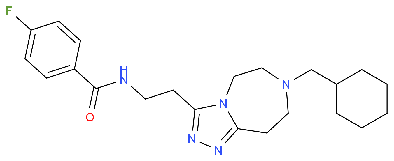 N-{2-[7-(cyclohexylmethyl)-6,7,8,9-tetrahydro-5H-[1,2,4]triazolo[4,3-d][1,4]diazepin-3-yl]ethyl}-4-fluorobenzamide_Molecular_structure_CAS_)