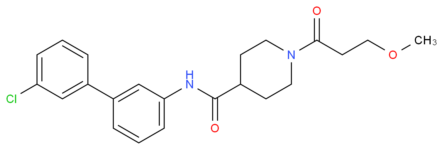 N-(3'-chloro-3-biphenylyl)-1-(3-methoxypropanoyl)-4-piperidinecarboxamide_Molecular_structure_CAS_)