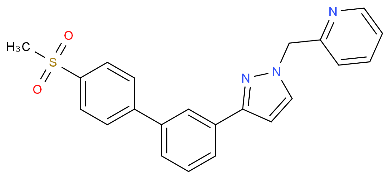 2-({3-[4'-(methylsulfonyl)-3-biphenylyl]-1H-pyrazol-1-yl}methyl)pyridine_Molecular_structure_CAS_)