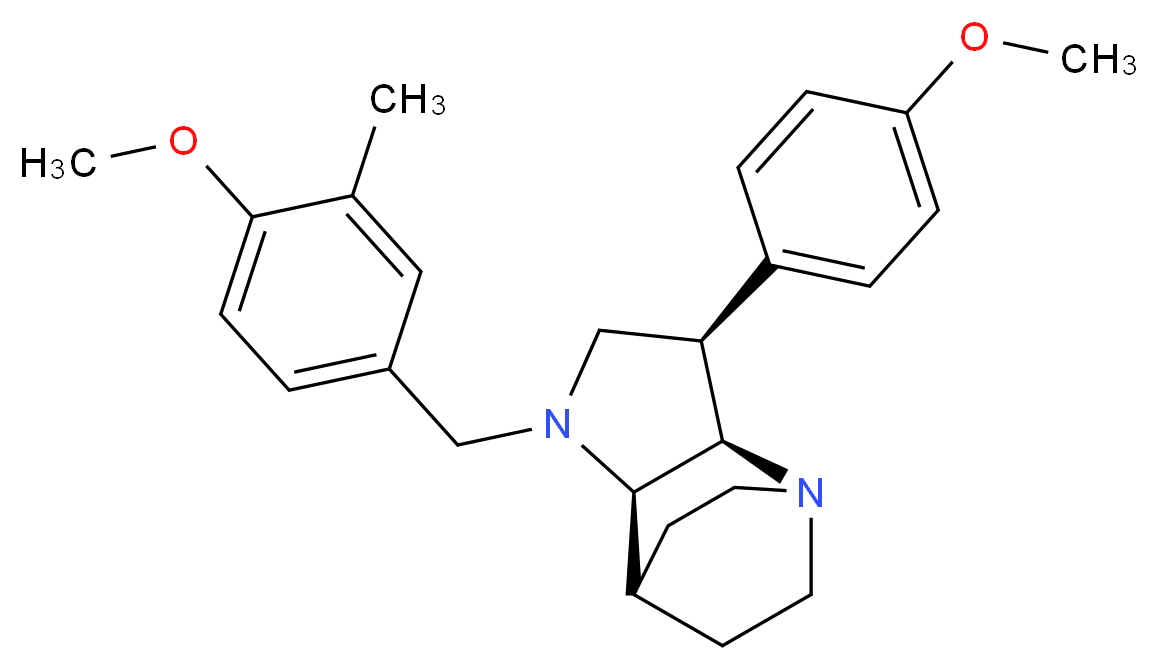 (3R*,3aR*,7aR*)-1-(4-methoxy-3-methylbenzyl)-3-(4-methoxyphenyl)octahydro-4,7-ethanopyrrolo[3,2-b]pyridine_Molecular_structure_CAS_)