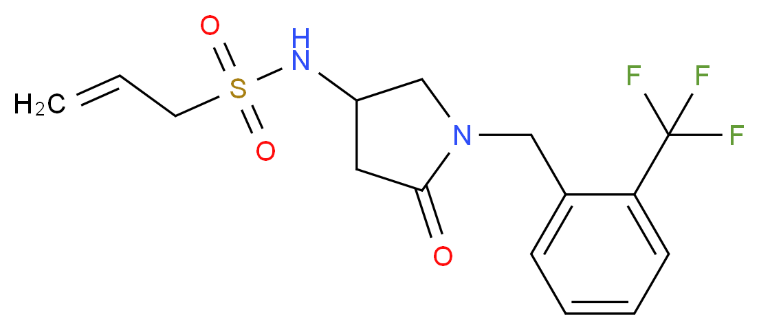 N-{5-oxo-1-[2-(trifluoromethyl)benzyl]-3-pyrrolidinyl}-2-propene-1-sulfonamide_Molecular_structure_CAS_)