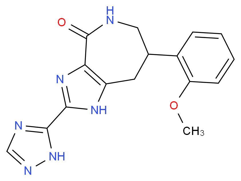 7-(2-methoxyphenyl)-2-(1H-1,2,4-triazol-5-yl)-5,6,7,8-tetrahydroimidazo[4,5-c]azepin-4(1H)-one_Molecular_structure_CAS_)
