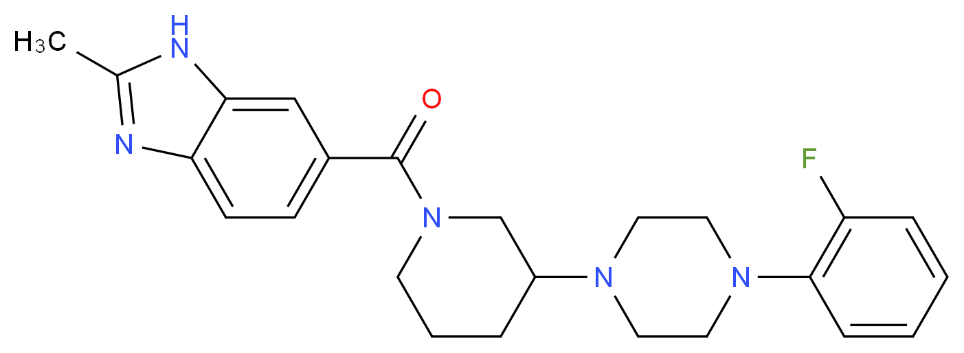 6-({3-[4-(2-fluorophenyl)-1-piperazinyl]-1-piperidinyl}carbonyl)-2-methyl-1H-benzimidazole_Molecular_structure_CAS_)