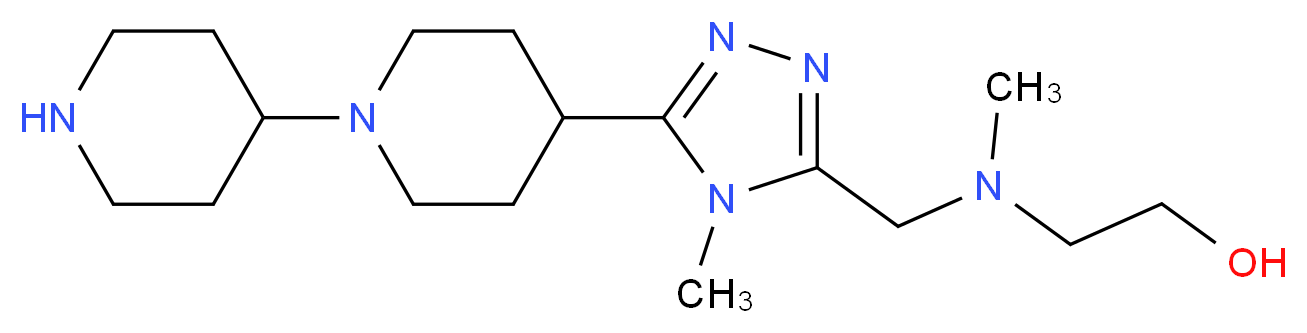 2-[{[5-(1,4'-bipiperidin-4-yl)-4-methyl-4H-1,2,4-triazol-3-yl]methyl}(methyl)amino]ethanol_Molecular_structure_CAS_)