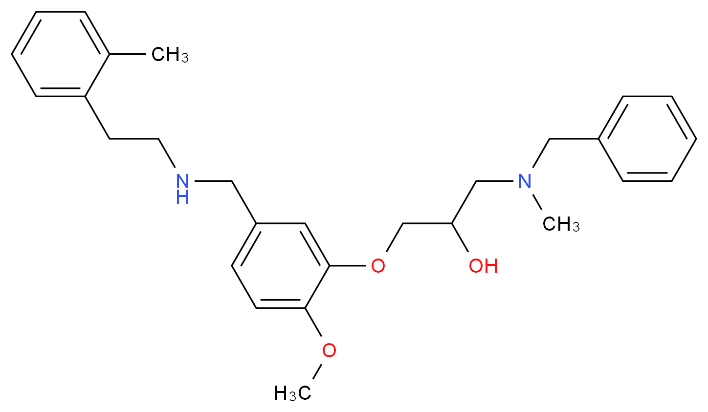 1-[benzyl(methyl)amino]-3-[2-methoxy-5-({[2-(2-methylphenyl)ethyl]amino}methyl)phenoxy]-2-propanol_Molecular_structure_CAS_)