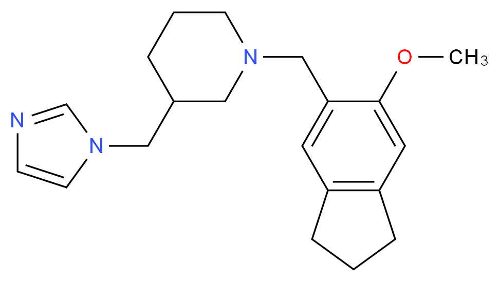 3-(1H-imidazol-1-ylmethyl)-1-[(6-methoxy-2,3-dihydro-1H-inden-5-yl)methyl]piperidine_Molecular_structure_CAS_)