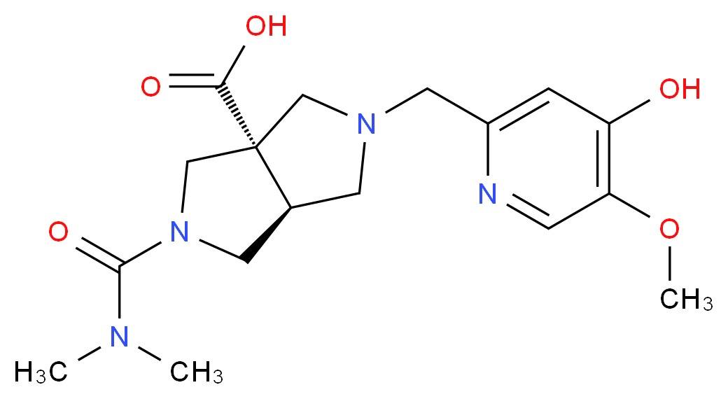 (3aS*,6aS*)-2-[(dimethylamino)carbonyl]-5-[(4-hydroxy-5-methoxypyridin-2-yl)methyl]hexahydropyrrolo[3,4-c]pyrrole-3a(1H)-carboxylic acid_Molecular_structure_CAS_)
