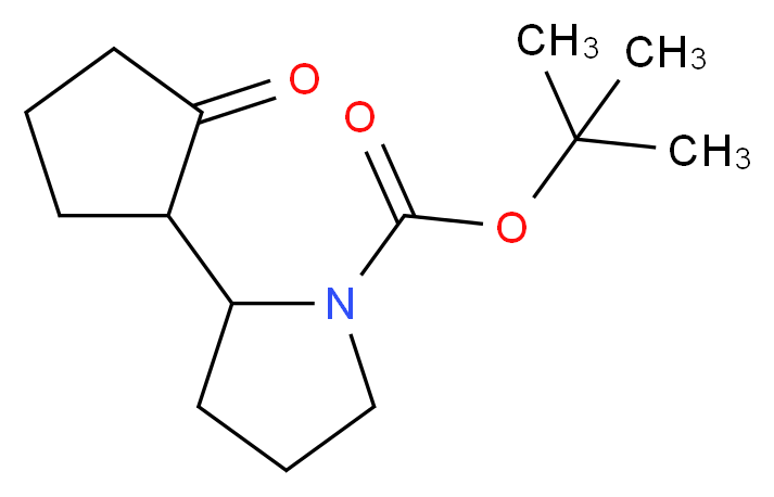 tert-butyl 2-(2-oxocyclopentyl)pyrrolidine-1-carboxylate_Molecular_structure_CAS_)