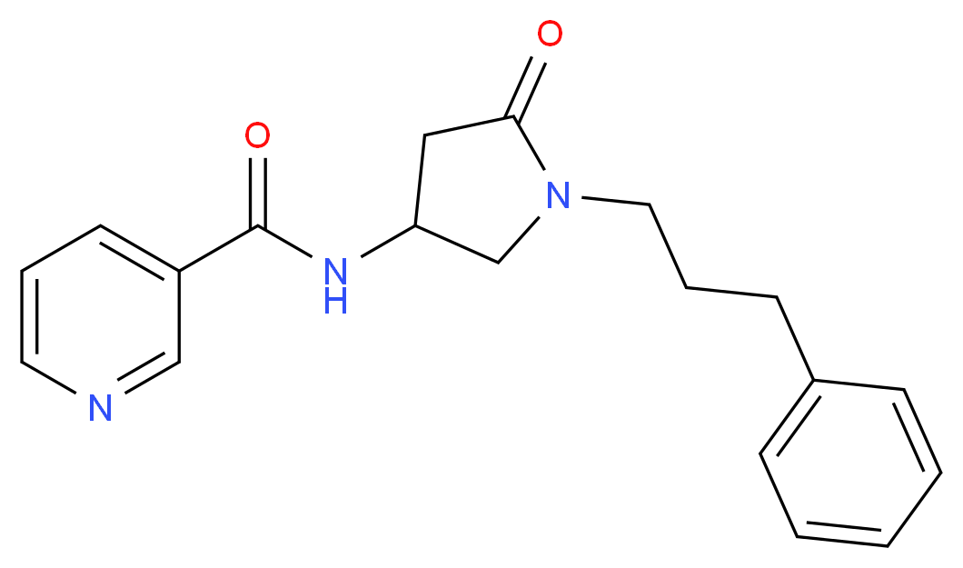 N-[5-oxo-1-(3-phenylpropyl)-3-pyrrolidinyl]nicotinamide_Molecular_structure_CAS_)
