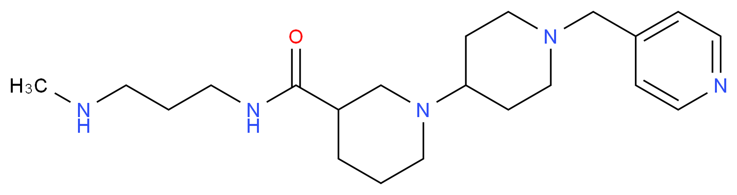 N-[3-(methylamino)propyl]-1'-(pyridin-4-ylmethyl)-1,4'-bipiperidine-3-carboxamide_Molecular_structure_CAS_)