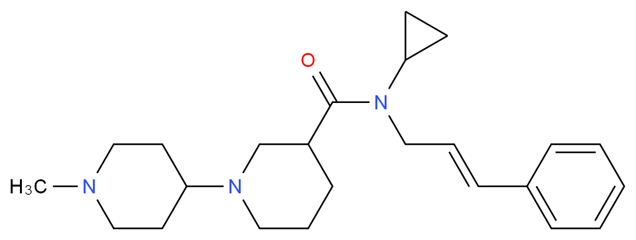 N-cyclopropyl-1'-methyl-N-[(2E)-3-phenylprop-2-en-1-yl]-1,4'-bipiperidine-3-carboxamide_Molecular_structure_CAS_)