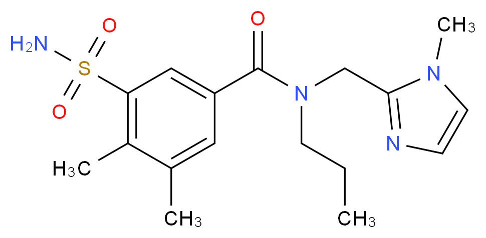 3-(aminosulfonyl)-4,5-dimethyl-N-[(1-methyl-1H-imidazol-2-yl)methyl]-N-propylbenzamide_Molecular_structure_CAS_)